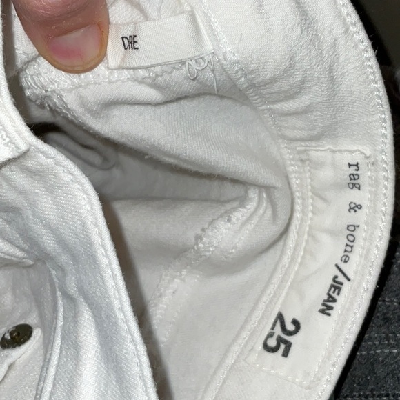 Rag & Bone Dre Distressed Cropped Skinny Jeans, White Brigade. Ripped. 25 - Picture 14 of 16